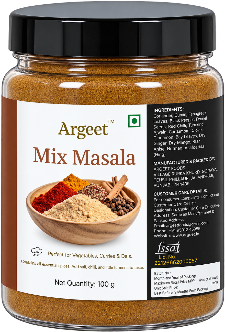 Argeet Mix Masala Jar