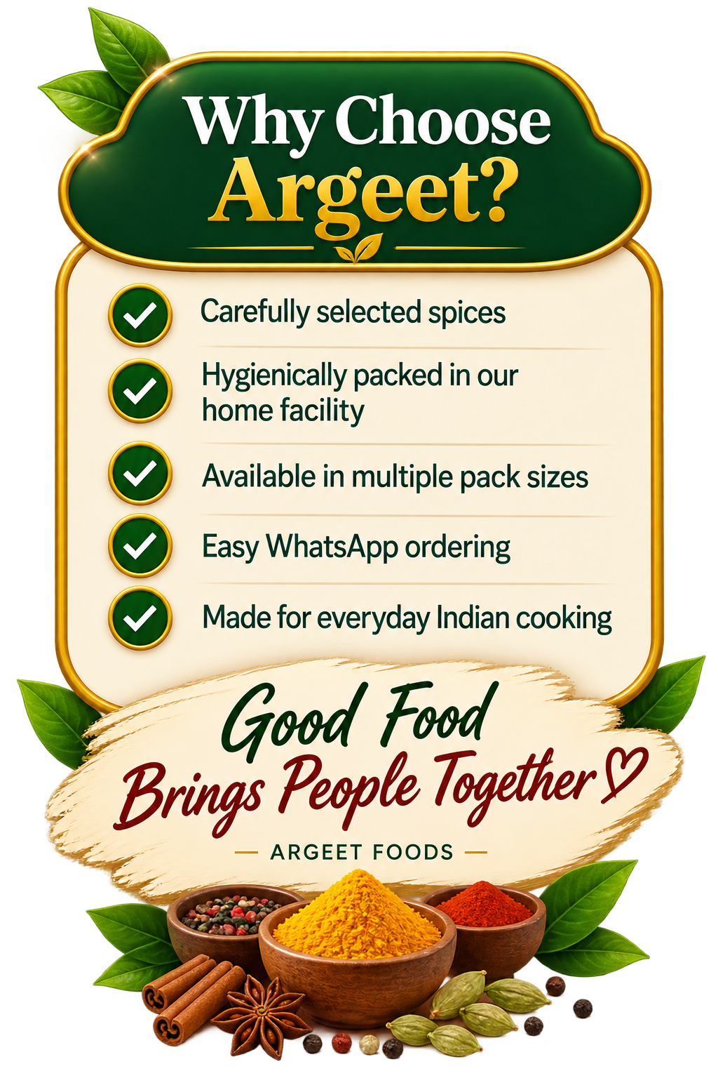 Why Choose Argeet Spices